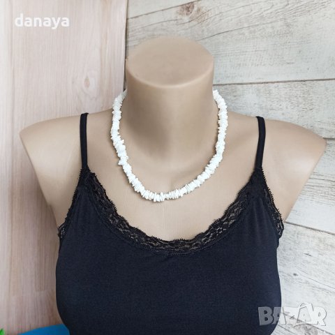 3320 Летен гердан с камъчета и мидички, снимка 2 - Колиета, медальони, синджири - 38905766