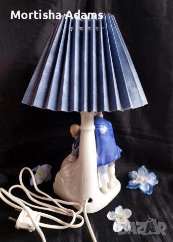 Немска порцеланова лампа, снимка 8 - Колекции - 52477522