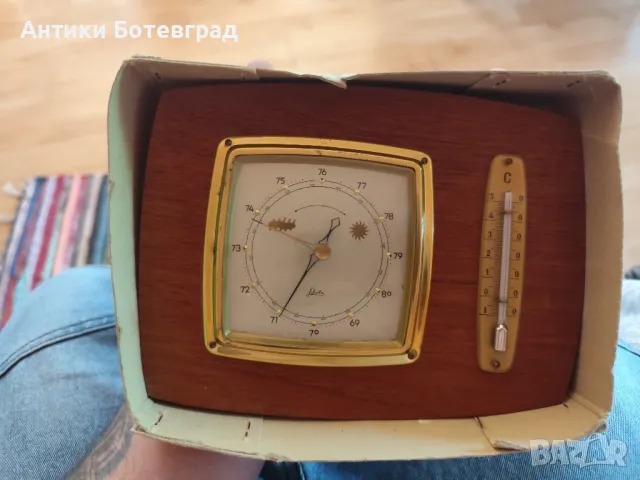 Немски барометър и термометър ретро , снимка 1