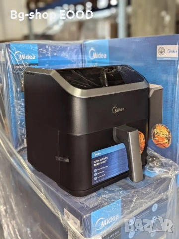 ПРОМО!! Фритюрник Midea Air Fryer 5.2L, 1600W, без мазнина, 7 програми, компактен