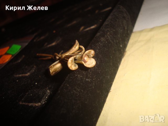 ВИНТИДЖ РЕТРО БРОНЗОВА ФЛОРАЛНА СТАРИННА БРОШКА - ЦВЕТЕ ПОЗЛАТЕНА 24447, снимка 6 - Антикварни и старинни предмети - 33866812