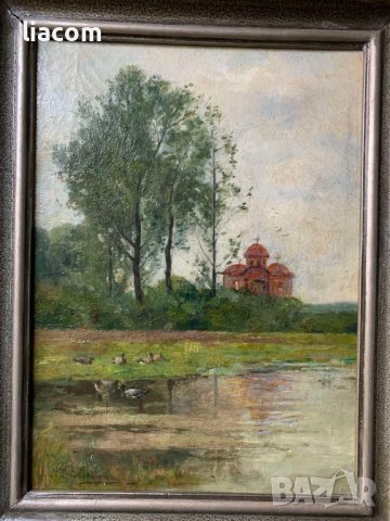 АСЕН БЕЛКОВСКИ/1879-1957/ - масло/пейзаж, снимка 4 - Картини - 39076927