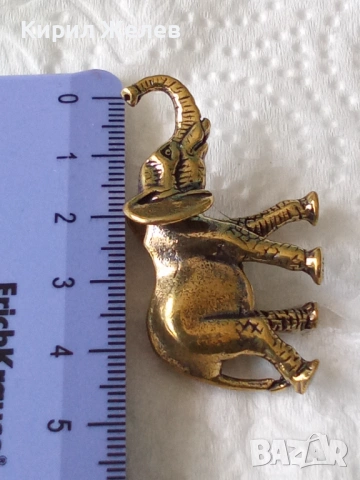 Бронзова фигурка на 🐘 слон 44643, снимка 4 - Колекции - 54177559