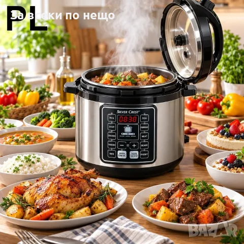 Мултикукър SilverCrest MES6817 10 в 1, 6 литра, 1050W Код P3001