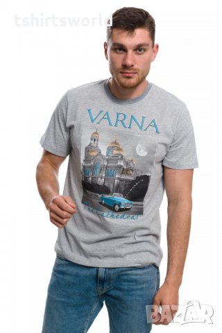 Нова мъжка тениска с трансферен печат Варна Катедрала , снимка 5 - Тениски - 27887358