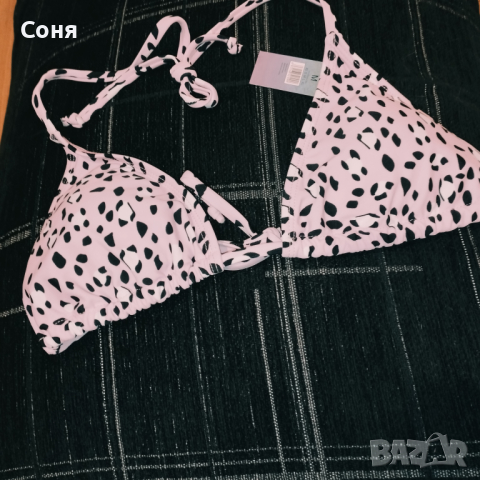 Бански костюм от две части в нежно розово и черно, снимка 4 - Бански костюми - 44810055
