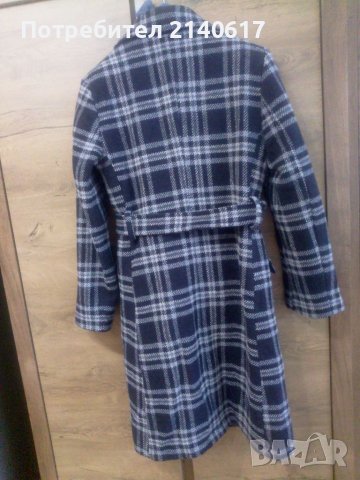 Италианско вълнено палто в каре Sophie Faroh N:L, снимка 4 - Палта, манта - 39792805