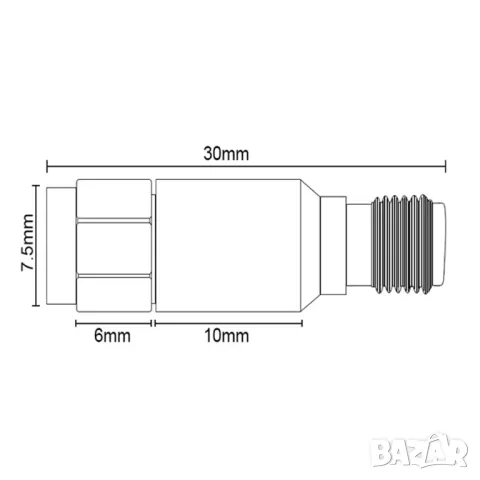 Гръморазрядник CA-23RP N M към N F, снимка 6 - Друга електроника - 50155095