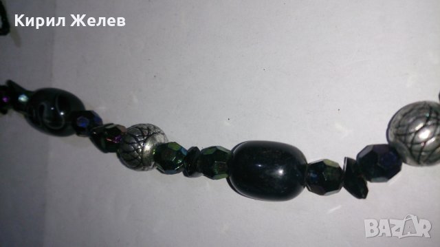 Гердан колие мъниста метал каталин - 63081, снимка 3 - Колиета, медальони, синджири - 29198801