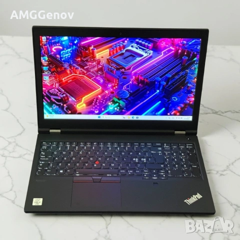 15.6’FHD IPS/Core i9-10885H/RTX 4000 8GB/Lenovo Thinkpad P15 Gen1/32GB DDR4/512GB SSD, снимка 2 - Лаптопи за работа - 54267489