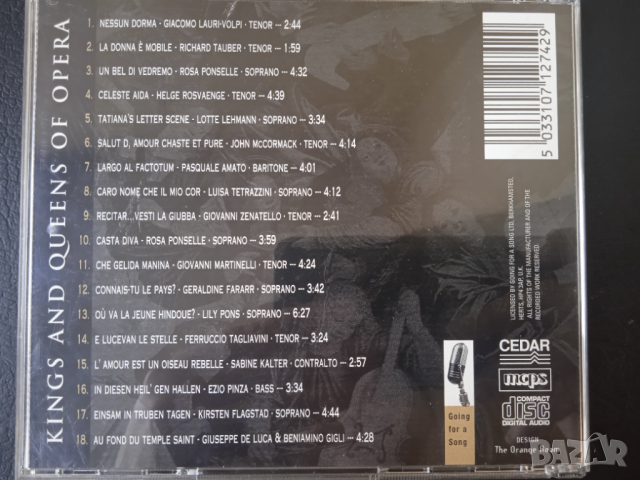 Оригинален диск с оперна музика - Kings And Queens Of Opera, снимка 2 - CD дискове - 44656397