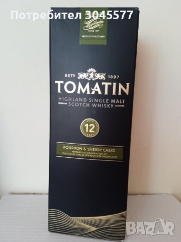 Маркова кутия от шотландско уиски TOMATIN 12 години, снимка 1 - Колекции - 42924434