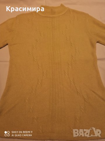 Резедаво полуполо Л размер, снимка 5 - Блузи с дълъг ръкав и пуловери - 11721684