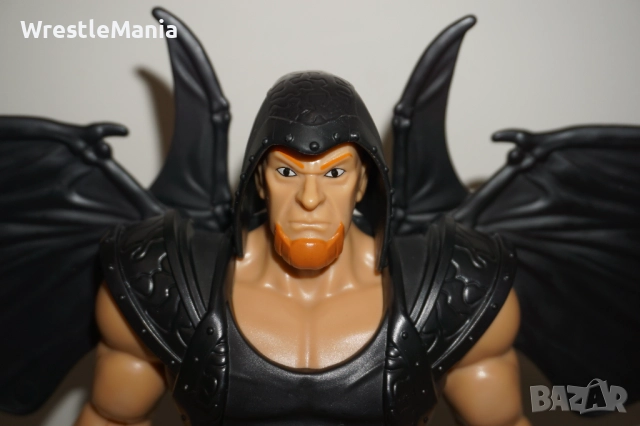 Рядка Оригинална Голяма Кеч Фигура На The Undertaker С Изкачащи Черни Крила 30см , снимка 7 - Колекции - 51855545