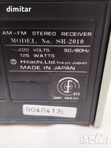 Ресийвър стерео HITACHI 2010 AM/FM -JAPAN - 125W, снимка 4 - Ресийвъри, усилватели, смесителни пултове - 53162663