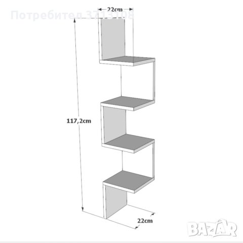 Етажерка за ъгъл , снимка 3 - Етажерки - 40470964