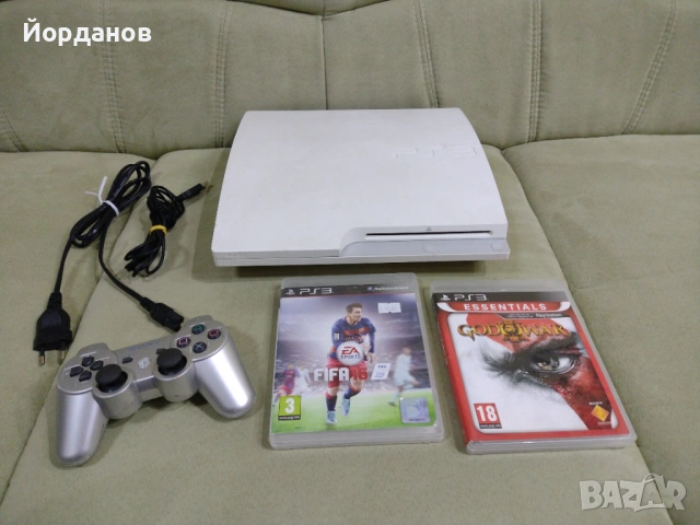 Playstation 3 Slim White 320gb. комплект , снимка 2 - PlayStation конзоли - 54313792