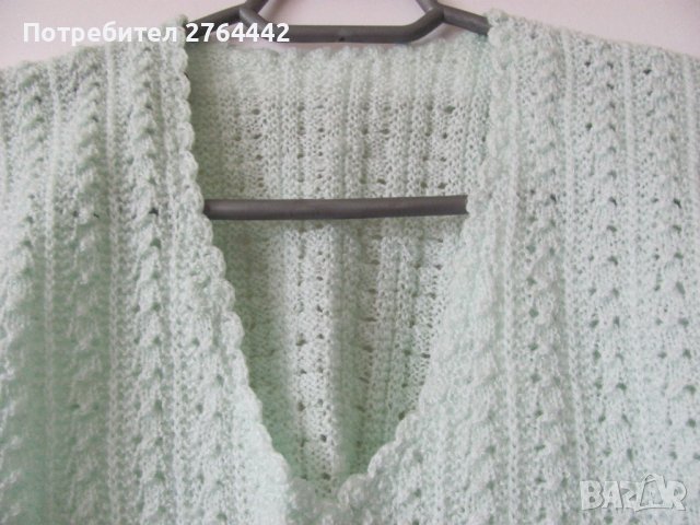 Нова плетена блуза в нежно зелено, снимка 3 - Други - 36957199