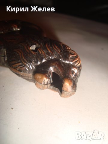 МЕТАЛЕН ЛЪВ ЧАСТ от СТАРА ГАЗОВА ЗАПАЛКА ФИГУРА СТАТУЕТКА 18580, снимка 7 - Колекции - 31844340