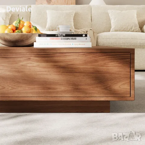 Минималистична масичка за кафе с дървесен фурнир , снимка 10 - Маси - 48396838