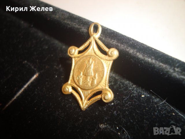 МНОГО РЯДКА ПОЗЛАТЕНА МИНИАТЮРНА ИКОНКА ДВУСТРАННА СТАРА 14185, снимка 2 - Колекции - 30652748