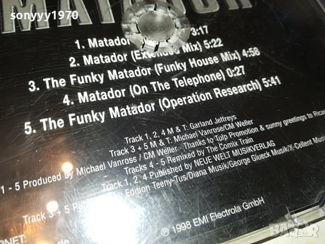 EL PASO MATADOR CD MADE IN HOLLAND 0704231413, снимка 11 - CD дискове - 40290312