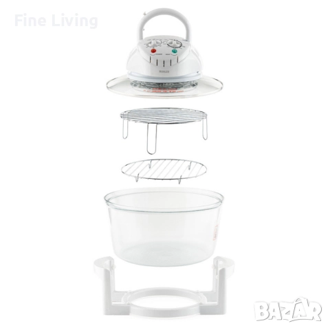 Комбинирана 2в1 халогенна фурна и еър фрайър MFC-1200,1400W,12 л., снимка 3 - Мултикукъри - 52195868