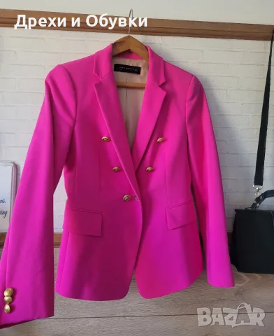 Розов блейзер сако Zara, снимка 4 - Сака - 56507861