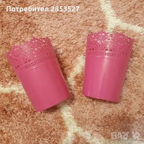 Комплект Розови Кашпи, снимка 3 - Вази - 47484575