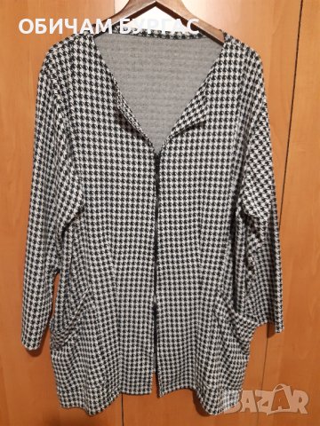 4xl ЕЛЕГАНТНА ВРЪХНА ДРЕХА С КЛАСИЧЕСКА КРОЙКА С ДЖОБОВЕ И ЦИП , снимка 7 - Жилетки - 42896465