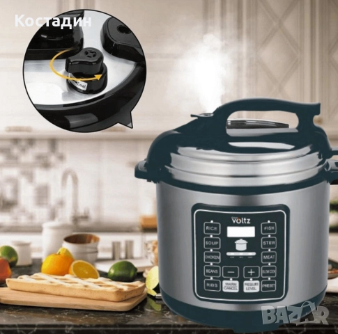 Мултикукър под налягане Voltz, 1000W/6л./70kpa - 9 програми, снимка 5 - Мултикукъри - 52383045