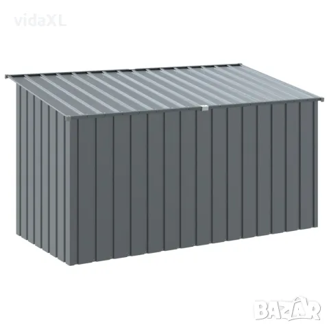 vidaXL Кучешка къща с покрив, антрацит, 196x91x110 см, стомана, снимка 6 - За кучета - 56146283