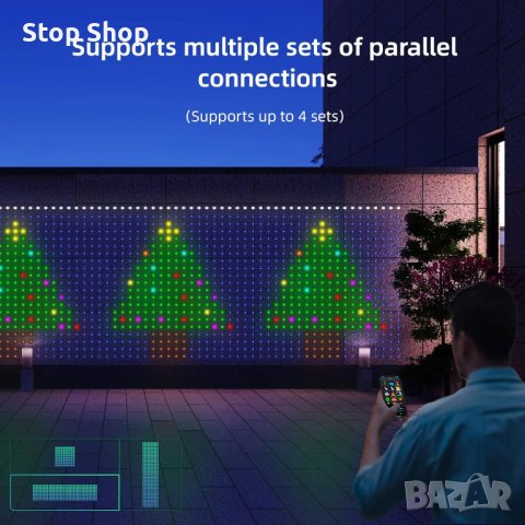 Smart смарт Светлини за завеси, 3Х3 метра интелигентни LED светлини за завеси завеса, снимка 7 - Лед осветление - 44446871