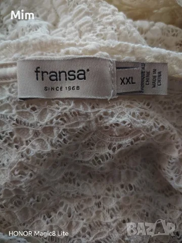 XL Черен сатенен панталон, 2/3XL Бяла дантелена блуза, 2XL дантелена блуза в екрю, снимка 12 - Блузи с дълъг ръкав и пуловери - 56170976
