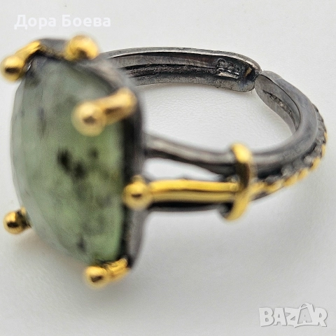 Сребърен пръстен: "Илюзия", снимка 5 - Пръстени - 52642976