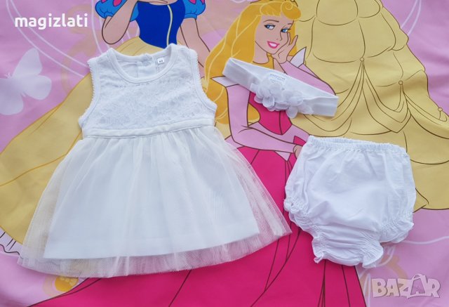 Бебешка рокля 0-3 месеца за изписване или погача