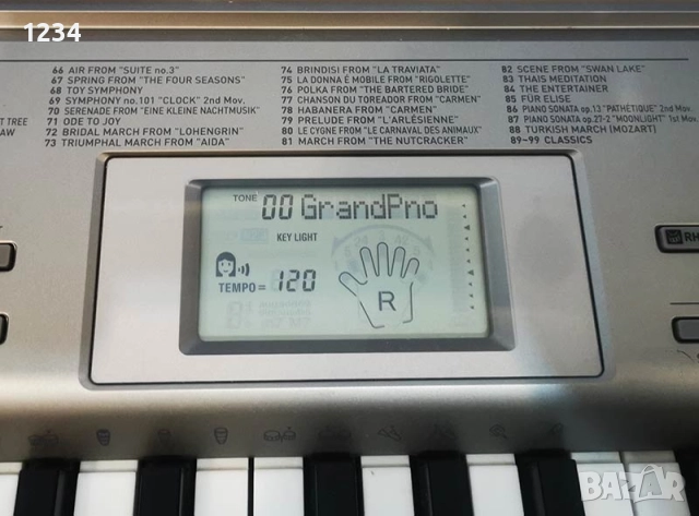 синтезатор клавир CASIO LK-125 пиано с плътни светещи клавиши 5 октави, снимка 6 - Синтезатори - 51981369