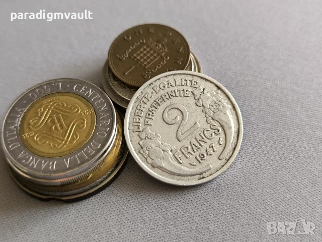 Монета - Франция - 2 франка | 1947г.