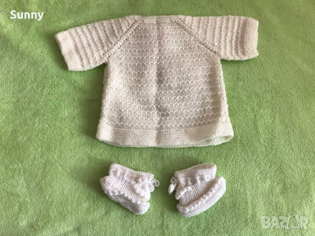 Нов Бебешки комплект Жилетка Елек Гащи Панталонки Блуза Терлици Шапка, снимка 4 - Комплекти за бебе - 31349726