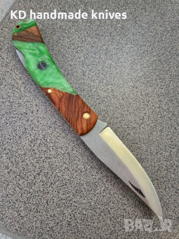 Сгъваем нож ръчно изработен , снимка 2 - Ножове - 44550110