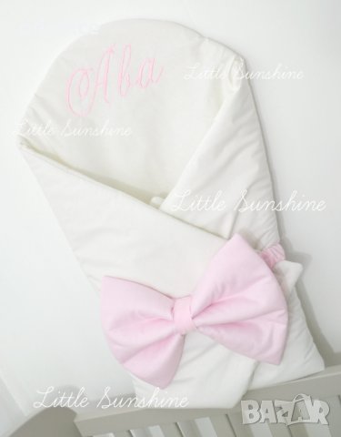 Невероятно бебешко одеалце Little Sunshine тип "прегърни ме" /порт бебе/голяма панделка, снимка 6 - Спално бельо и завивки - 29654391