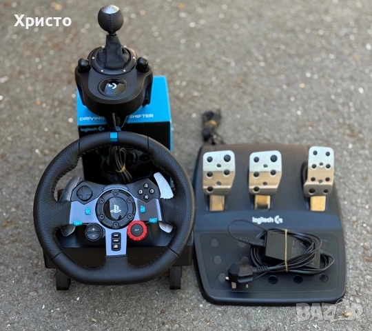 Гейминг сет Logitech G29 (волан + педали) + Logitech Driving Force Shifter (скоростен лост) , снимка 5 - Аксесоари - 54330111