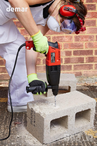 Amtech Ударна бормашина, с кабел 2,4 м, 3 режима,(230V, 620W, 1250RPM), снимка 9 - Бормашини - 44511004