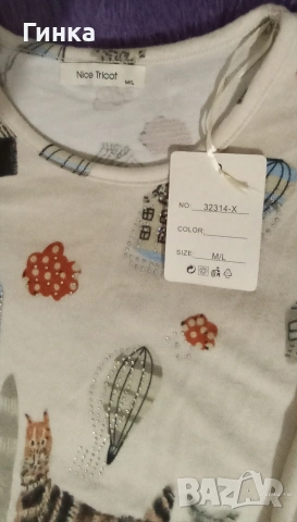 Дамска блуза , снимка 2 - Блузи с дълъг ръкав и пуловери - 53215967