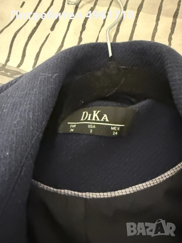 Вълнено палто Dika, размер 34, снимка 2 - Палта, манта - 56451916