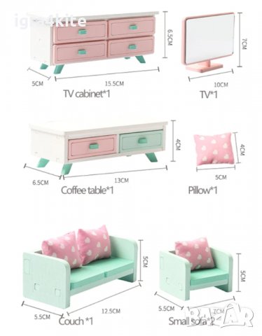 НАМАЛЕНА ЖЕНА НА Дървени аксесоари ХОЛ за деца НОВ МОДЕЛ за дървена къща, снимка 6 - Образователни игри - 35029519