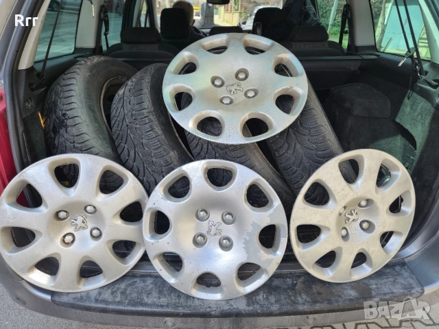 Продавам железни джанти с гуми 15 4х108 185 65 15 , снимка 3 - Гуми и джанти - 54004567