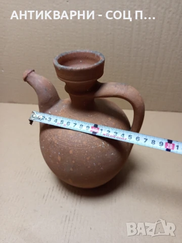 Стара Глинена Малка Стомана Чайник Бардуче., снимка 7 - Антикварни и старинни предмети - 51360004