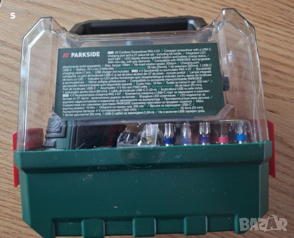 Акумулаторна отвертка 4В на Парксайд 4V с USB кабел , снимка 2 - Отвертки - 54007155