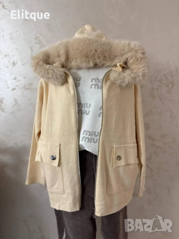 кашмирена жилетка от еко кожа 